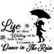 thumbnail image 3 of Pegatinas de pared para niña, diseño de paraguas, despegar y pegar, con frase inspiradora sobre la lluvia, vinilo decorativo para habitación infantil., 3 of 8