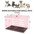 thumbnail image 4 of YRLLENSDAN 24 inch Dog Crates for Small Dogs Puppy Crate Collapsible Dog Crate Wire Dog Crate Foldable Dog Crate Small Dog Kennel Indoor Dog Cage for Small Dogs 10-20 Pounds, Pink, 4 of 7