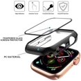 thumbnail image 2 of LAICAIW [4 Pack] Hard PC Case with Tempered Glass Screen Protector Compatible Apple Watch Series 9/8/7, Full Coverage Ultra Thin HD Clear Sensitive Touch Cover for iWatch 41mm, 2 of 6