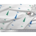 thumbnail image 2 of Soimoi Blue Poly Georgette Fabric Butidar Jamdani Print Fabric by Yard 52 Inch Wide, 2 of 2