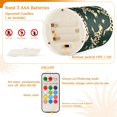 thumbnail image 4 of Flickering Flameless LED Candles set of 2 Battery Operated 18-Key Remotes Timer Halloween Fall Decor Leopard and Stars D3''xH4''5'', 4 of 7