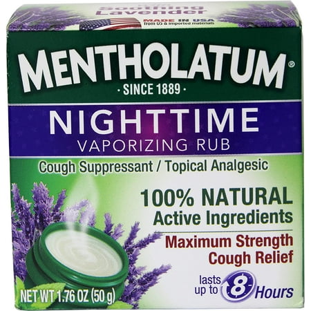 Mentholatum Nighttime Vaporizing Rub with Soothing Lavender,1