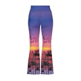 thumbnail image 5 of DISNIMO Summer Beach Girls Flare Leggings High Waisted Yoga Pants Bootcut Dance Casual Pants Activewear Kids Bell Bottoms Girls 13-14 Bell Bottoms Leggings for Kids Bell Bottom Pants Boys, 5 of 7