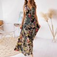 thumbnail image 2 of YUIVH Summer Dresses For Beach Floral Sundress Womens Summer Dresses V Neck Floral Elegant Casual Dresses Bohemian Beach Maxi Dresses Summer Casual Swing Sundress, 2 of 9