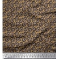 thumbnail image 1 of Soimoi Tissu Poly Georgette Imprimé Spirale & Cachemire au Mètre 42 Pouces de Large, 1 of 3
