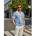 thumbnail image 2 of COOFANDY Mens Knit Polo Shirts V Neck Short Sleeve Stretch Polo T Shirt Casual Golf Shirts, 2 of 6