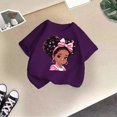 thumbnail image 5 of Girls' Short Sleeve Cartoon Painted Graphic T-Shirt, Everyday Casual Wear, Soft & Comfortable Fit Tops ,3-4 Years, 5 of 5