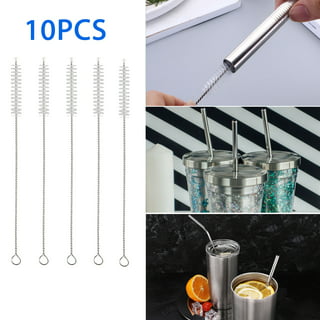  10PCS Straw Cleaner Brushes, 8 Inch Tube Cleaning Brush and  Nylon Pipe Brush Set, AORZOV Small Bottle Cleaning Brushes for Narrow Neck  Sippy Cups Straws Teapot Nozzle(White) : Industrial & Scientific