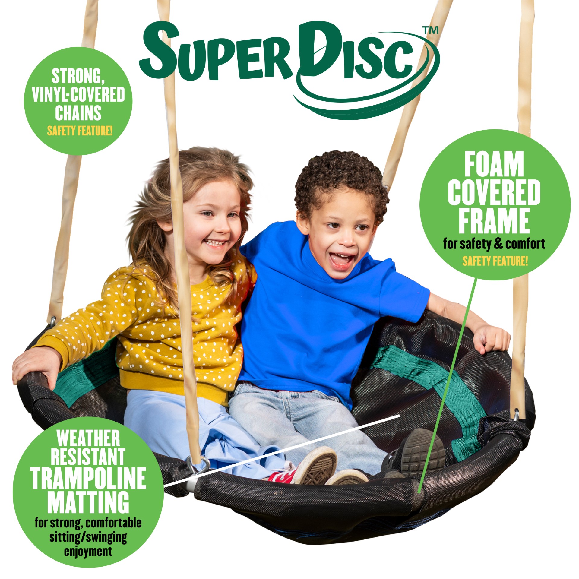 XDP Recreation Super Disc™ Steel Swing Set with Disc Swing, Swing Seats, Wave Slide - image 5 of 10