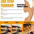 thumbnail image 3 of 2pcs Wood Oven Rack Puller Long Handle Oven Stick for Kitchen Appliances Baking Cooking Toaster Air Fryer Accessories, 3 of 5