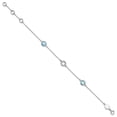 thumbnail image 6 of Auriga Fine Jewelry 925 Sterling Silver Blue Topaz and 0.05 Ct Diamond Bracelet 7.25 inch for Women (L- 7.25inch, W- 6mm), 6 of 6