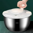 thumbnail image 6 of 6L Salad Spinner Stainless Steel Large Vegetable Washer with PP Lid for Fruit Washer Pasta & Fries Spinner Salad Dryer, 6 of 6