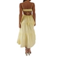 thumbnail image 4 of Gupgi Robe Longue Plissée pour Femmes à Bretelles Spaghetti, Décolleté Plongeant, Robes Fluides, Robe de Plage, 4 of 8