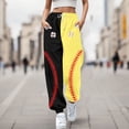 thumbnail image 2 of 2024 Women Pants Casual Work Fashion Suitable Baseball Football Print Bottom Sweat Pockets High Waist Sporty Gym Athletic Fit Jogger Trousers, 2 of 4