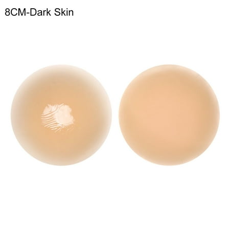 

Reusable Large Sticky Adhesive Chest Paste Breast Nippleless Covers Nipple Covers Womens Silicone Pasties 8CM DARK SKIN