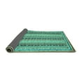 thumbnail image 2 of Ahgly Company Indoor Round Oriental Turquoise Blue Modern Area Rugs, 6' Round, 2 of 4
