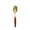 🔥 Gold_Base#10030, variant on Stainless Steel Spoon & Fork Set | Silver Utensils with Wooden Handle | Dishwasher Safe Cutlery | 19.2cm Ergonomic Design | Rust Resistant | Single Piece | Durable Kitchen Serving Flatware