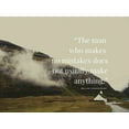 thumbnail image 2 of ArtsyQuotes 14x12 Gold Ornate Wood Framed with Double Matting Museum Art Print Titled - William Connor Magee Quote: The Man Who Makes No Mistakes, 2 of 4