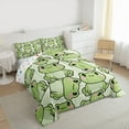thumbnail image 3 of Manfei Cute Frog Bedding Comforter Set,Rustic Wild Animal Twin Comforter Sets,Cartoon Frog Bedding Set For Kids,Luxury Bedroom Decor Reversible,2-Piece, 3 of 8