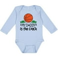 thumbnail image 3 of Inktastic Basketball My Daddy is the Coach Boys or Girls Long Sleeve Baby Bodysuit, 3 of 5