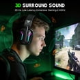 thumbnail image 5 of Vakedy Wireless Gaming Headset for PS5 PS4 PC Switch Mac Phone, 60H Playtime,Noise Canceling Mic,2.4GHz+Bluetooth, 23ms Sync​ for Gamers,Black, 5 of 8