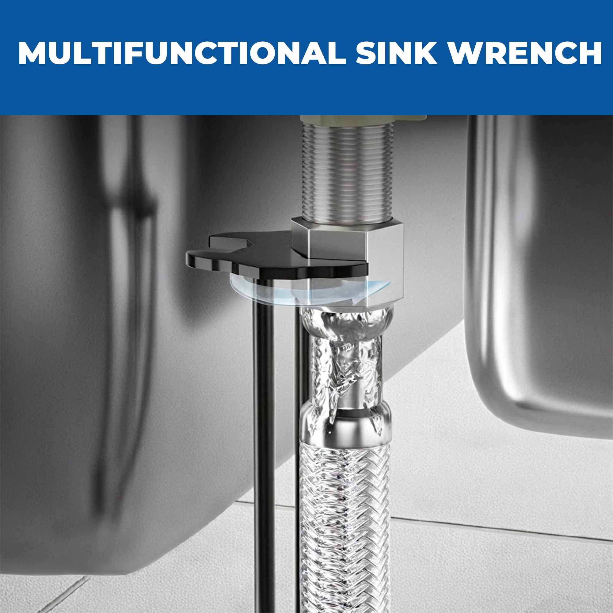 4Pcs Sink Wrench Set – Multi-Functional Tools for Faucet and Sink Installation, Ideal for Tight Spaces, Plumbing Repair Essentials