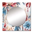 thumbnail image 2 of Designart "Dream Weavern Hues II" Floral Square Mirror For Wall Decor - Large Pink Square Printed Wall Mirror Art - Square Cottage Mirror - Wall Mounted Square Large Mirror, 2 of 5