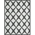 thumbnail image 2 of Unique Loom Outdoor Modern Collection Area Rug (9' x 12' Rectangle Black and White), 2 of 6