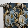 thumbnail image 5 of Designart "Wonderland Of Timeless Elegance With Blue Florals" Abstract Curtain Single Panel, 5 of 6