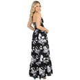 thumbnail image 2 of HAPPY BAY Women's Summer Boho Beach A-Line Maxi Smocked Top Dress Long Strapless Tube Dresses for Women S-M Coal, Landscape, 2 of 4