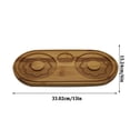 thumbnail image 2 of Wooden Cocktail Rimmer Tray Without Bowl Dual Compartment Salt Sugar Rim Plate For Margarita Glass Home Bar Accessories Bartending Tools For Party Drinking And Entertainment, 2 of 6
