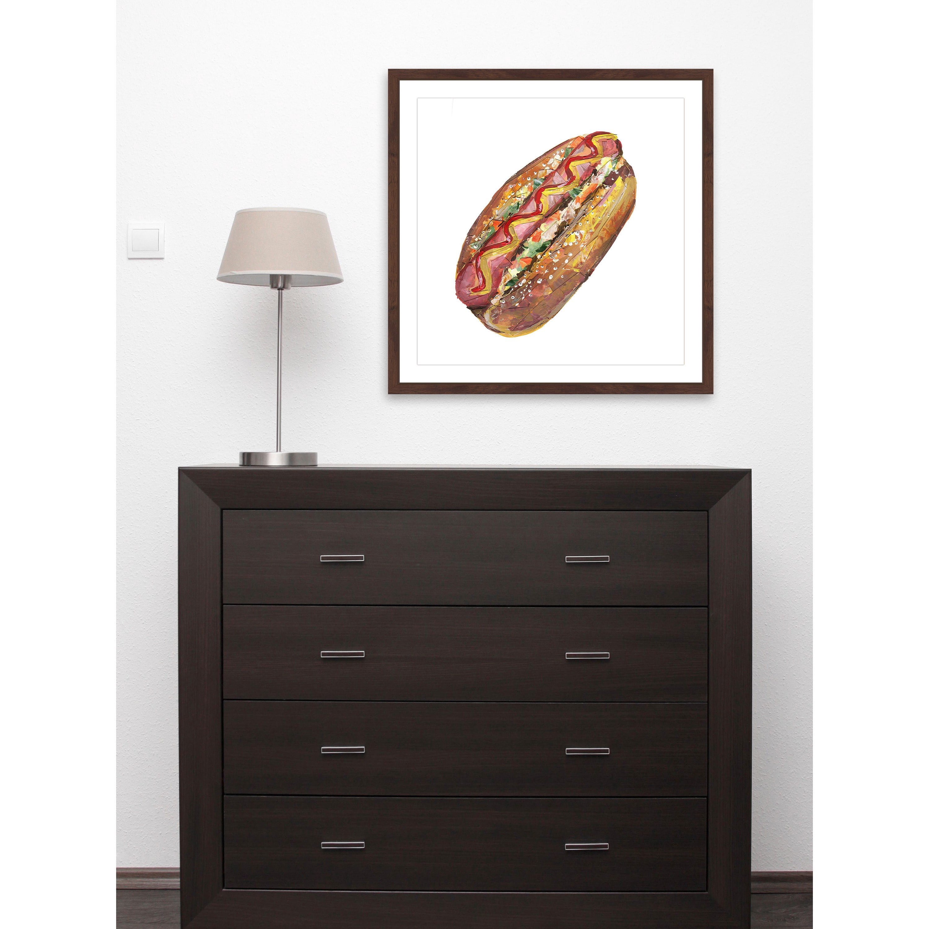 "Ultimate Hot Dog" Framed Painting Print