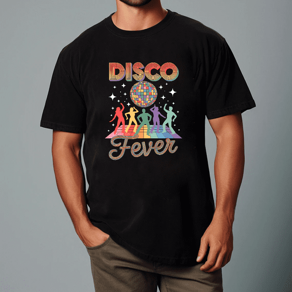 Disco Fever 70s 80s Family Party Dance Theme Retro Vibes Unisex T-Shirt V11186, up to size 5XL