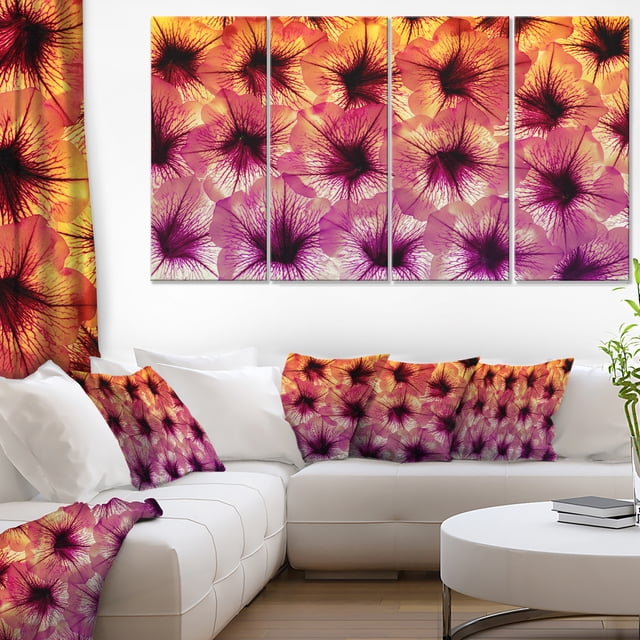 Close Up Purple Flower Design - Floral Canvas Art Print