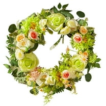 2025 Artificial Summer Spring Wreath, Spring Wreath Colorful Summer Wreath Floral Wreaths, All Seasons Wreaths for Home Wedding Festival Farmhouse Indoor Outdoor Decor