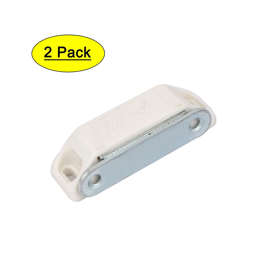 Unique Bargains Home Office Cabinet Cupboard Door Single Magnetic Magnet Catch Latch White 2pcs