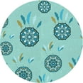 thumbnail image 1 of Ahgly Company Machine Washable Indoor Round Transitional Seafoam Green Area Rugs, 7' Round, 1 of 7