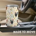 thumbnail image 7 of Chicken Tumbler 20oz with Lid Unique Hand-Drawn Botanical Travel Cup, 7 of 7