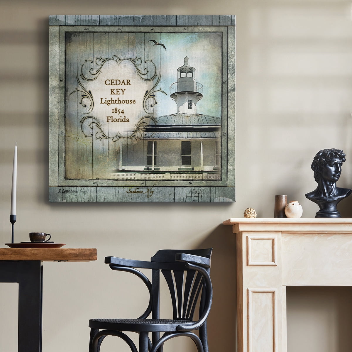 Wexford Home Florida Lighthouse IV-Premium Gallery Wrapped Canvas, 32" x 32" - Ready to Hang