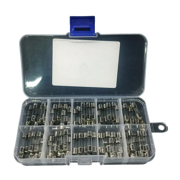 Assortment of 100 Slow Glass Tubes 5x20mm Fine Fuses Glass Tube Fuses Electronics Replacement Simple Installation