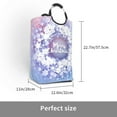 thumbnail image 3 of KLL Round Snow Merry Christmas Winter Snowflakes Laundry Hamper,Large Canvas Fabric Lightweight Storage Basket Toy Organizer Dirty Clothes Collapsible Waterproof, 3 of 6