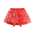 thumbnail image 2 of uublik Skirts for Girls Trendy Red with Shorts Layered Tutu Skirt Dance Dress Ruffle Tiered School Size 3T-8, 2 of 5