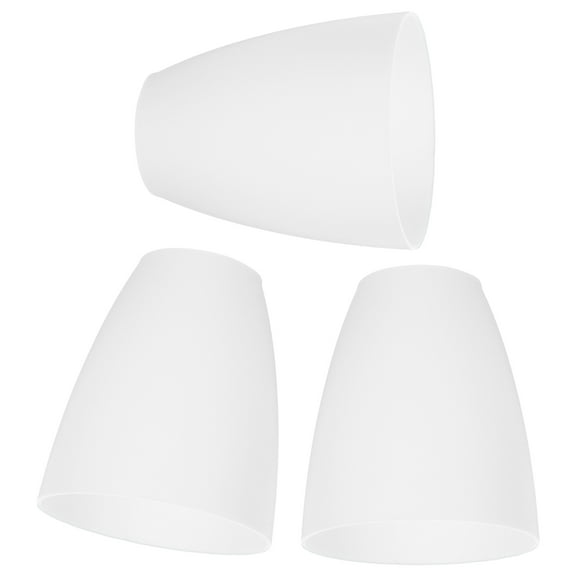 PENIKOKO 3Pcs Replacement Lampshade Plastic White Minimalist Lamp Cover For Floor Lamps 4.5x3.9x3.9in