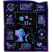17 Year Old Girl Gift Ideas Blanket, 17th Birthday Gifts for Girls, Gifts for 17 Year Old Girl, Birthday Gifts for 17 Year Old Girls, 17th Birthday Decorations for Girls Throw Blanket 60"X50"