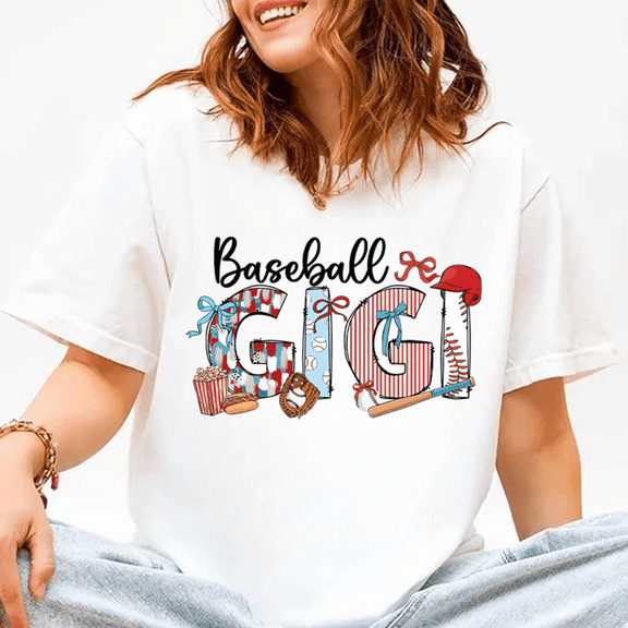 Cute Baseball Gigi Game Day Tee