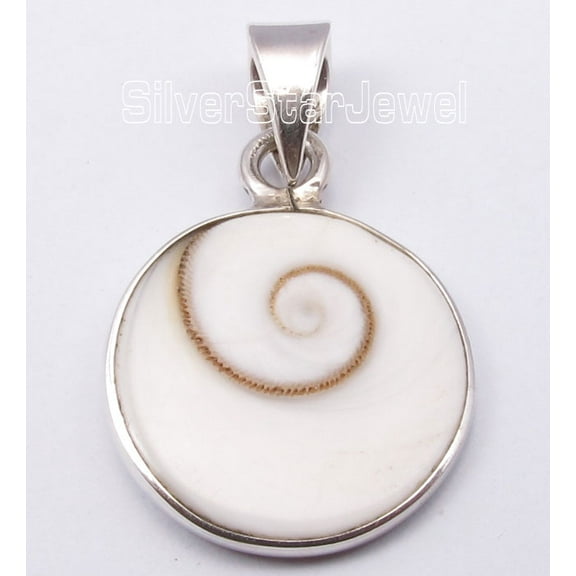 SilverStarJewel 925 Pure Silver Classic White Shiva Eye Online Shopping Pendant 1.1" Bijoux