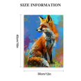 thumbnail image 2 of ONETECH Colorful Fox Canvas Wall Art Fox Portrait Painting Abstract Wildlife Animal Pictures for Bedroom Living Room Kitchen Wall Decor, 2 of 5