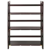 Casual Home 3-Shelf Folding Stackable Bookcase 27.5 Wide-Finish:Espresso