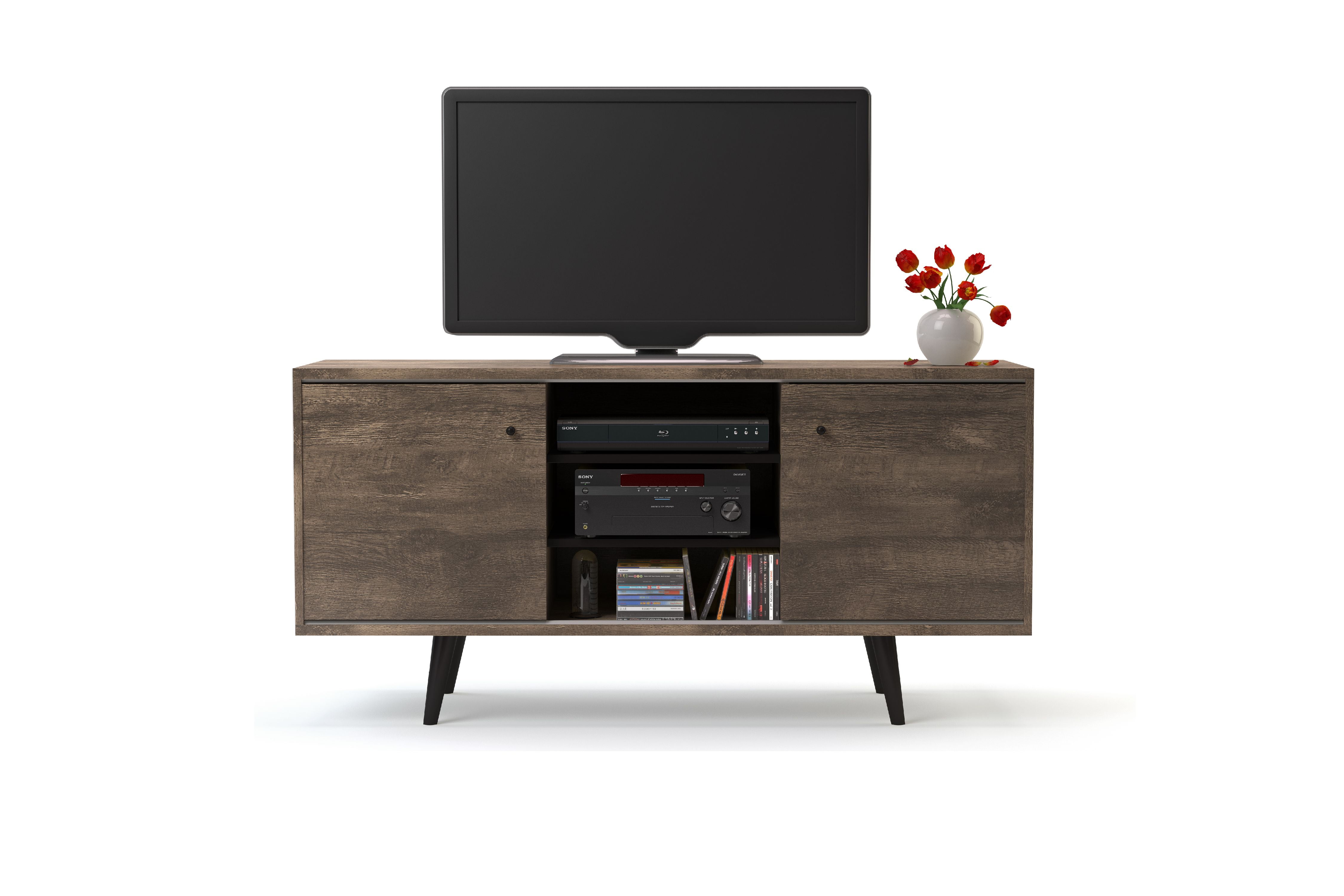 Midtown Concept Milano 3-Shelf TV-Stand (Up to 70inch TVs)