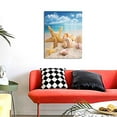 thumbnail image 4 of Sikiie Beach Starfish Shell Print Canvas Decorative Hanging Painting, Anti-shrinkage Hanging Frame, Suitable for Home, Office Wall Decorations, 4 of 6